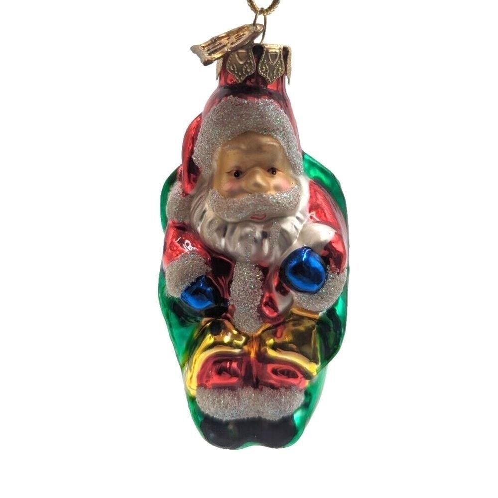 Thomas Pacconi Blown Glass Christmas Ornament Santa Clause